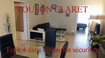 Vente bel appartement Toulon T4 dans residence calme Le Claret