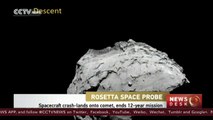 ESA Rosetta spacecraft successfully lands on comet