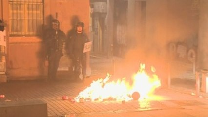 Seis detenidos y diez policías heridos en los incidentes de anoche en Madrid