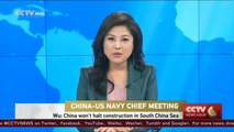 Commander of the Chinese Navy: China won't halt construction in South China Sea