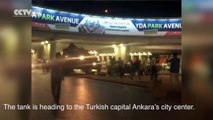 Watch: Turkish citizens throw rocks, use vehicles to prevent tank from entering Ankara