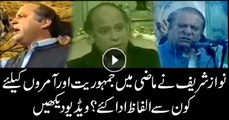 WATCH: what words did Nawaz use for democracy, dictators?