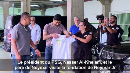 Nasser Al-Khelaïfi en visite à la Fondation de Neymar Jr