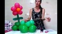 Centro de Mesa Flor de Balão - Tutorial Decoração de Balões / Bexigas