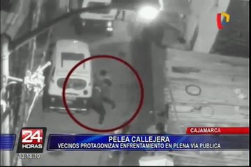 Cajamarca: grupo de vecinos protagoniza pelea callejera