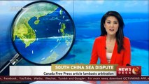 Canada Free Press article lambasts Philippines’ South China Sea arbitration