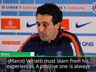 Download Video: Emery urges Verratti to learn from indiscipline