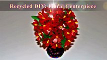 Recycled Plastic Craft: DIY Floral Centerpiece with Plastic Carton
