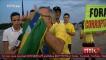 Anti and pro-government protesters gather outside Congress in Brasilia