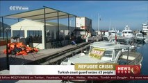 Turkish coastguard seizes 63 refugees