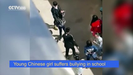 Young Chinese girl suffers bullying in school