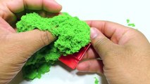 Learn Colors Kinetic Sand Lego Toys DIY Finger Family Kinetic Sand Hand