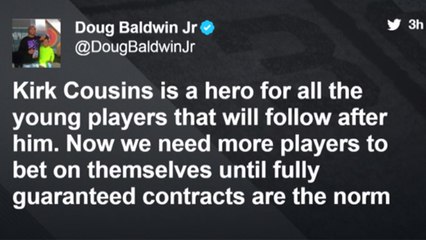 Doug Baldwin tweets that Cousins is a 'hero' for what he did in free agency