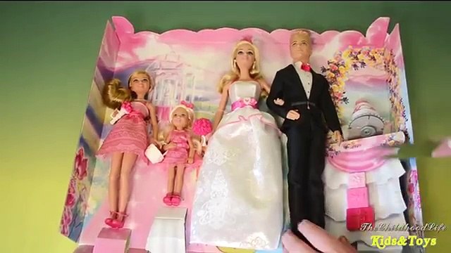 Barbie Wedding Set Barbie and Ken Bride and Groom Dolls Bridesmaids Dolls Barbie Toy English