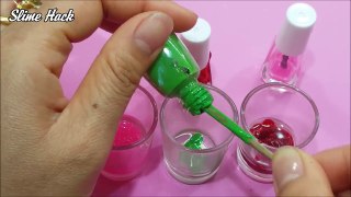 Color Nail Polish Slime, Easy to Make, Without Glue, Without Borax nails