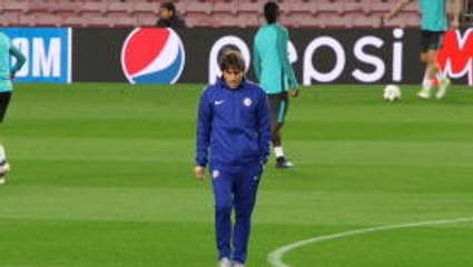 Hazard, Willian, Morata, Giroud and Conte get used to Barcelona's Nou Camp