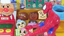 호빵맨 빵 공장 빵가게 계산대 장난감 놀이 뽀로로 와 스파이더맨 Baby Doll & Anpanman Shopping bakery toys spiderman pororo