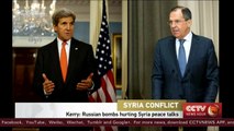 Kerry says Russian bombing hurting Syria peace talks