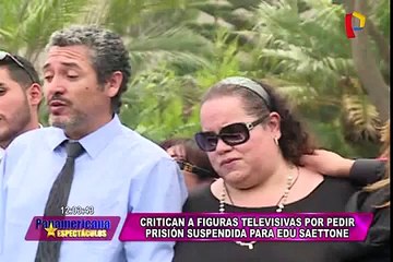 Lluvia de críticas a figuras de TV por apoyar a Edu Saettone