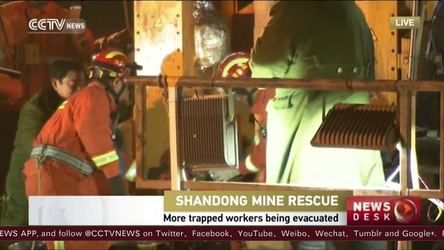 Third of the 4 trapped miners lifted up from tunnel 36 days after Shandongminecollapse
