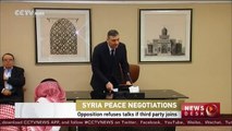 Syrian opposition refuses talks if third party joins