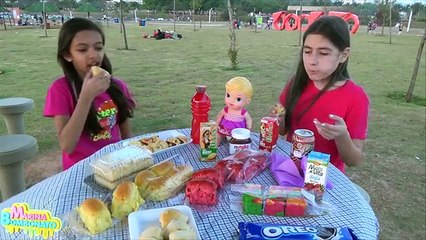 Piquenique com Amy no Parque Villa Lobos (Youtubers Mirins, Lanchinho, Brincadeiras, Desafios)