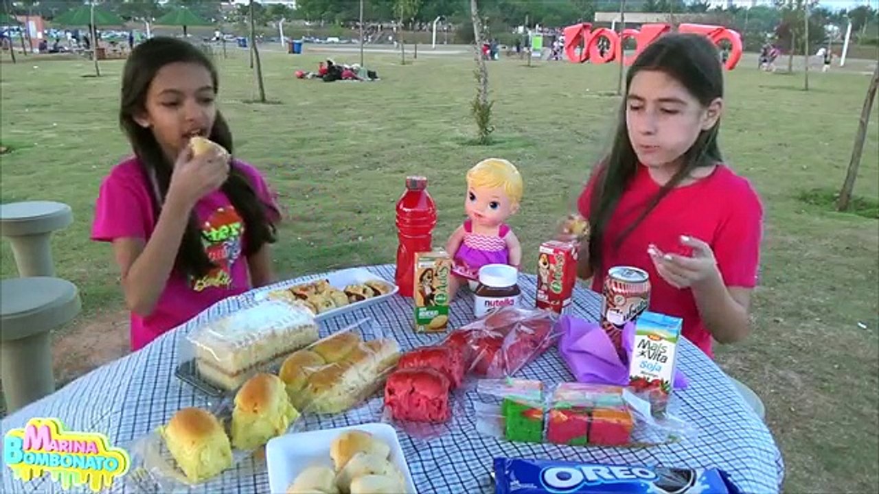 Piquenique com Amy no Parque Villa Lobos (Youtubers Mirins, Lanchinho, Brincadeiras, Desafios)