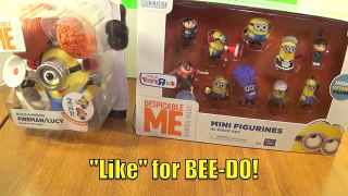 Build-a-Minion Fireman/Lucy & Despicable Me Mini Figures Set Review! by Bins Toy Bin