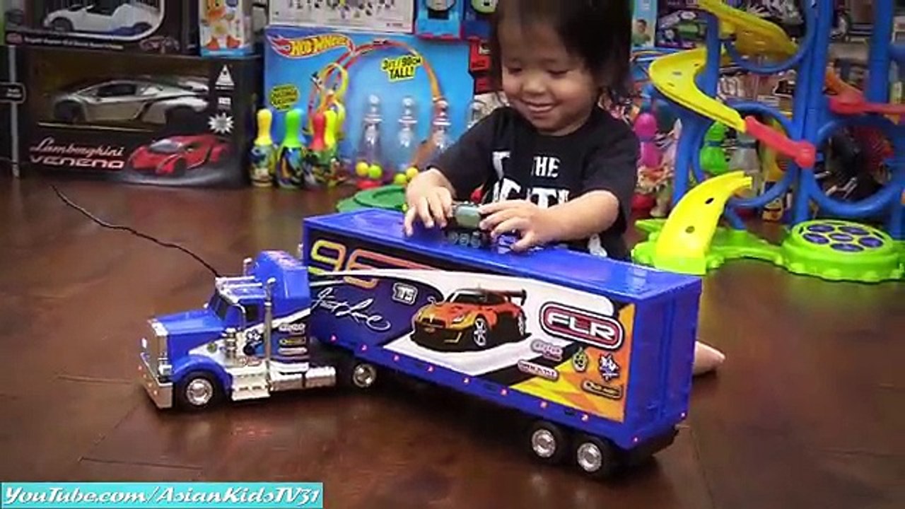 Remote Control Toys for Kids! Monster Jam Show, Semi Hauler Truck, JEEP and Giant Centipede!