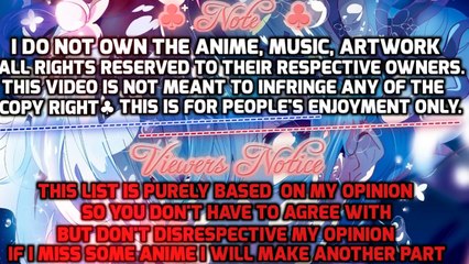 Top 10 Unrated/Unheard Anime List