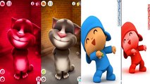 ✿Learn Colors with My Talking TOM Pocoyo Colours for Kids animation education cartoon compilation