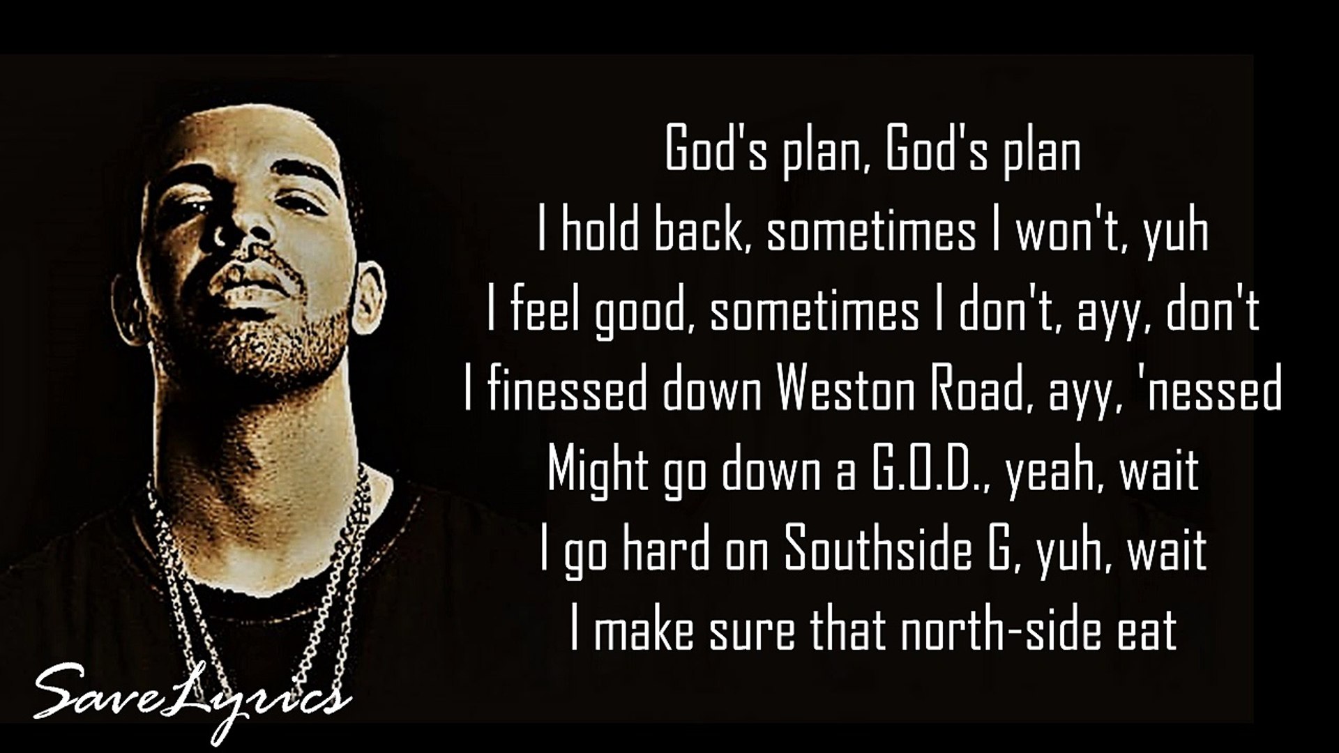 Drake - God's Plan (lyric video)