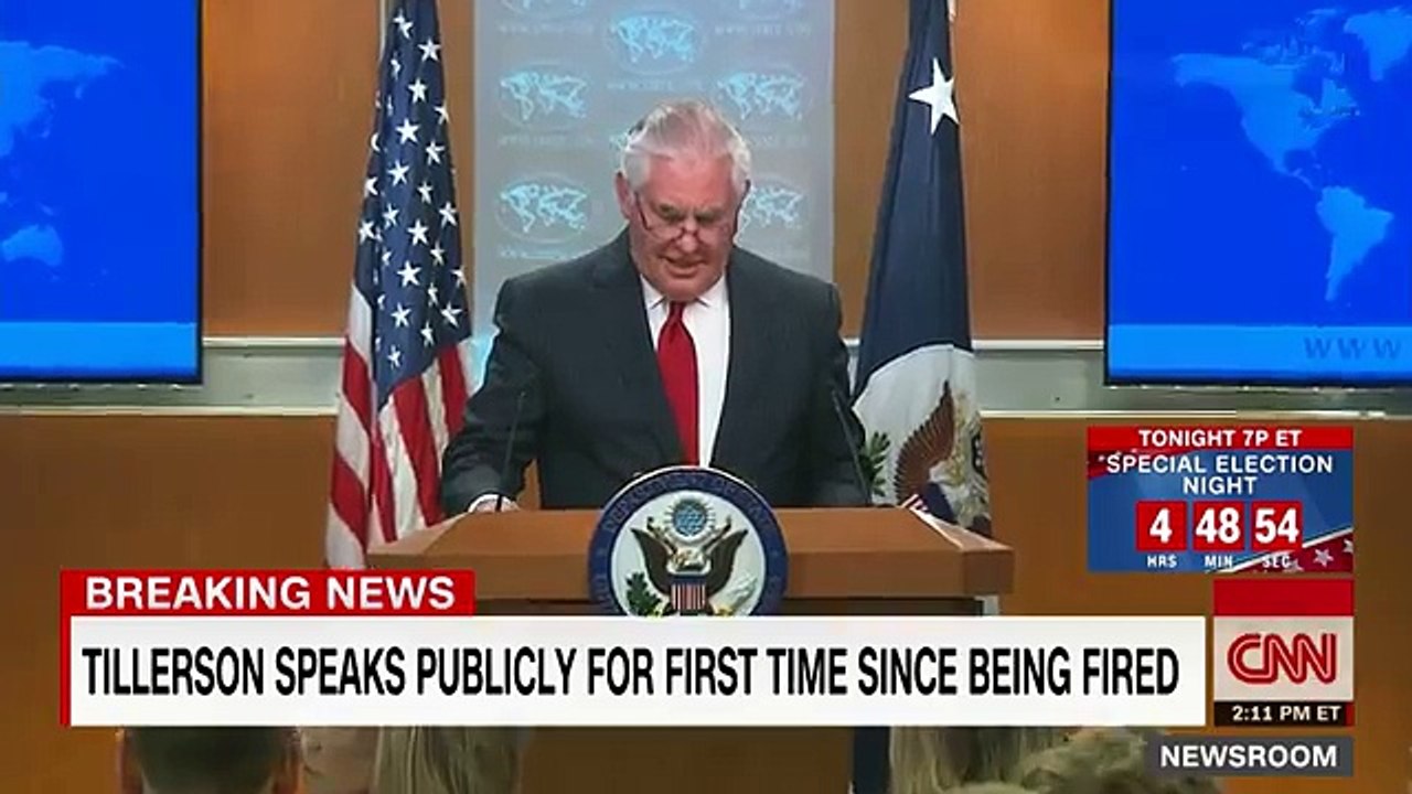 Tillerson speaks out after being fired