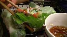 Ω (HD) ASMR - Vietnamese Rice Paper Roll | Salad/Summer/Spring Roll | Gỏi cuốn ( Eating Sounds )
