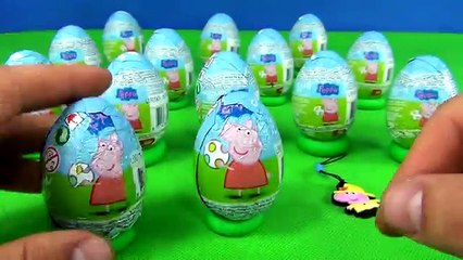 Peppa Pig TOYS! 15 Surprise Eggs Unboxing for kids by TheSurpriseEggs Fun Funny