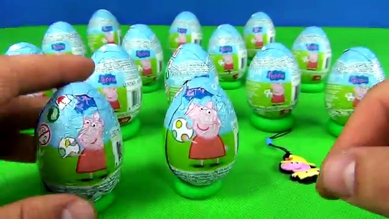 Peppa Pig TOYS! 15 Surprise Eggs Unboxing for kids by TheSurpriseEggs Fun Funny