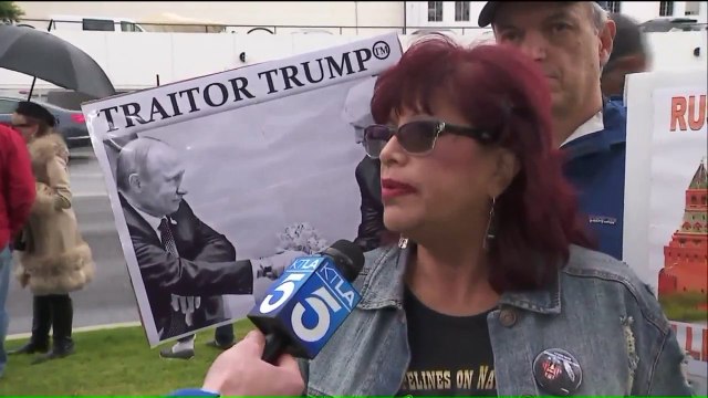 Hundreds Protest as President Trump Attends Campaign Fundraiser in Los Angeles