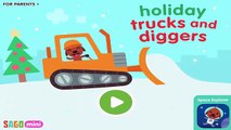 Sago Mini Holiday Trucks And Diggers - Drive a big dumb truck - Build a giant snow fort