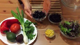 Салат с фасолью и авокадо к Новому Году | Лучший рецепт 2017 Красивое оформление столов!