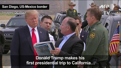 Trump inspects wall prototypes at Mexican border