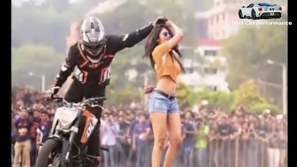 Kissing Stunt Show from KTM Duke Bike.