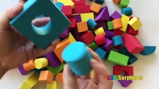 Learning for Toddlers and Children Learn SHAPES & COLORS with Baby Foam Blocks Castle ABC Surprises