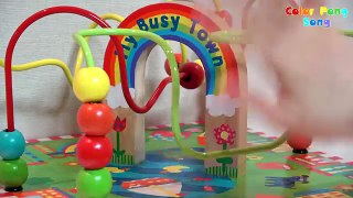 Learn Alphabet & Colors Popping Water Ballons Tayo The Little Bus Toy Car Color Pong Song