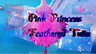 No Sew Pink Princess Feather Tutu Dress