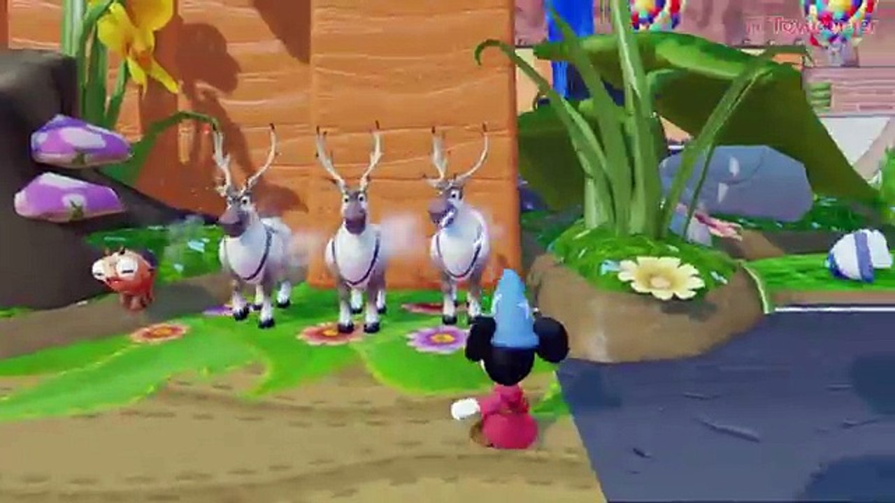 MICKEY MOUSE Playing On Slides and Driving Electric Mayhem Bus Khan + Nursery Rhymes!