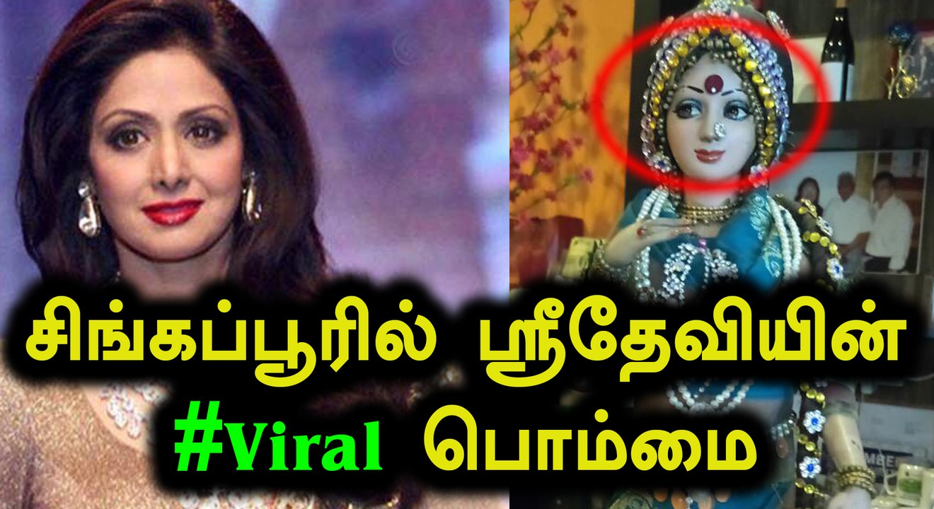 சிங்கப்பூரில் ஸ்ரீதேவி பொம்மை தான் தற்போது வைரல்- வீடியோ