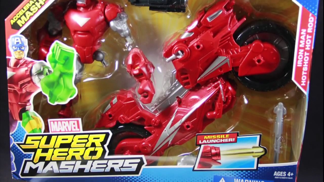 Marvel Super Hero Mashers Silver Centurion Iron Man Hotshot Hot Rod Review