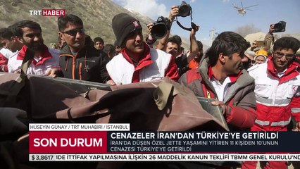 İran'da düşen uçakta hayatını kaybedenler Türkiye'ye getirildi