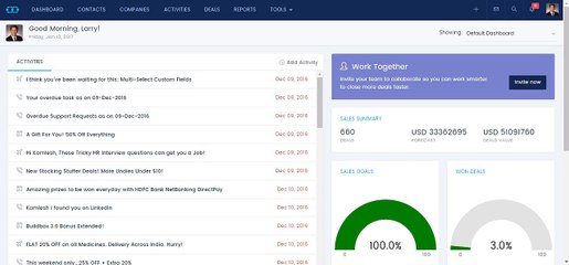 Deal Management in Salesmate CRM -  Detail View