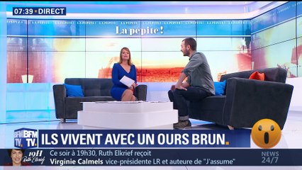 Une famille russe vit avec un ours brun